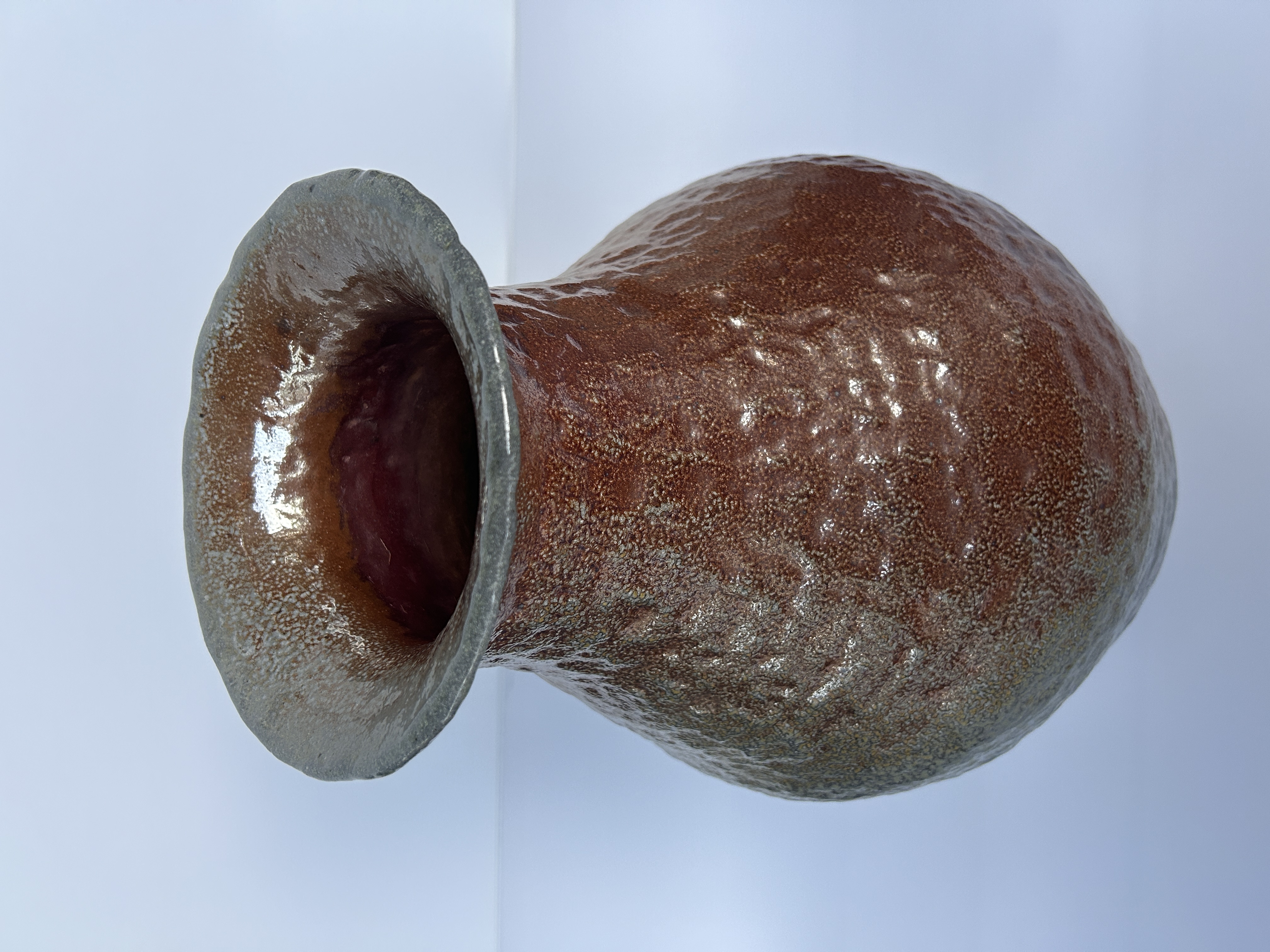 Interior of ceramic vessel opening