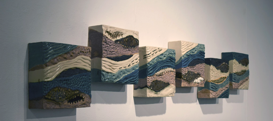Two configurations of the ceramic landscape tile series