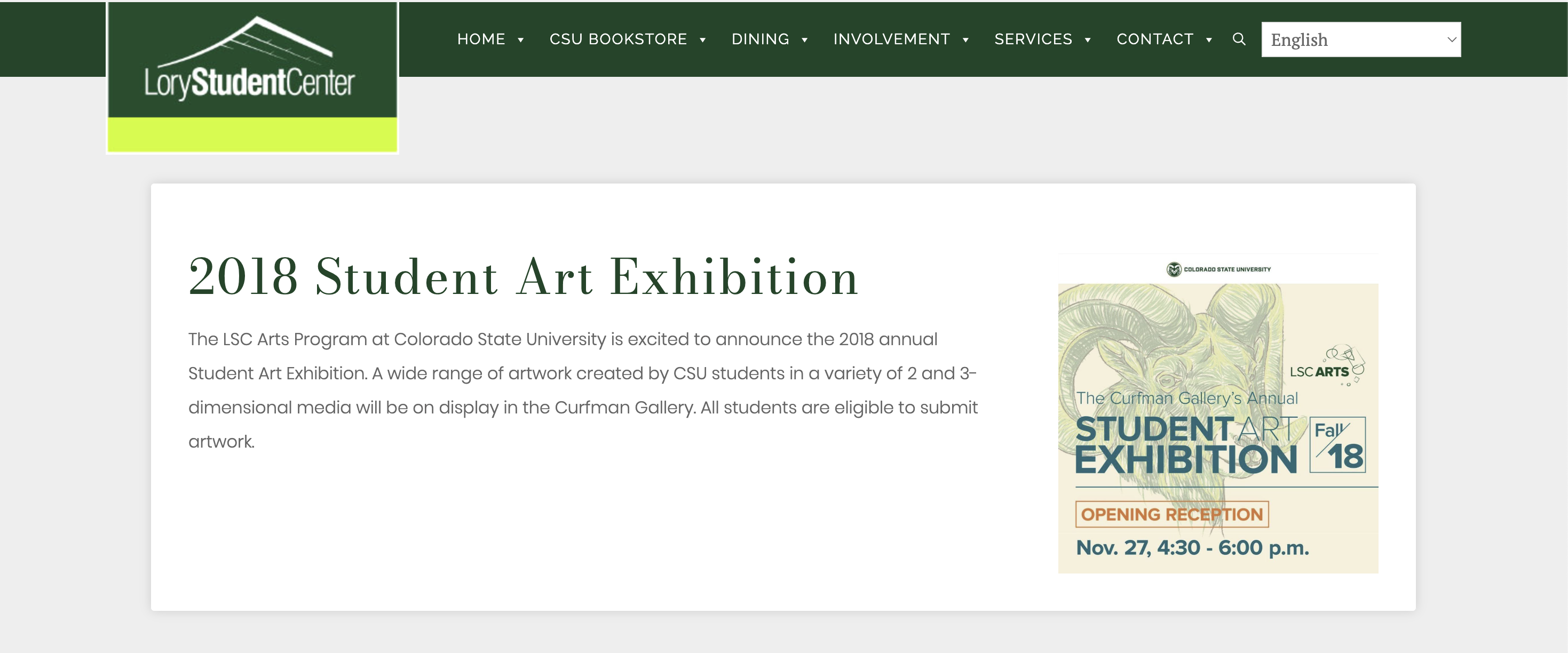 2018 Student Art Exhibition — Curfman Gallery