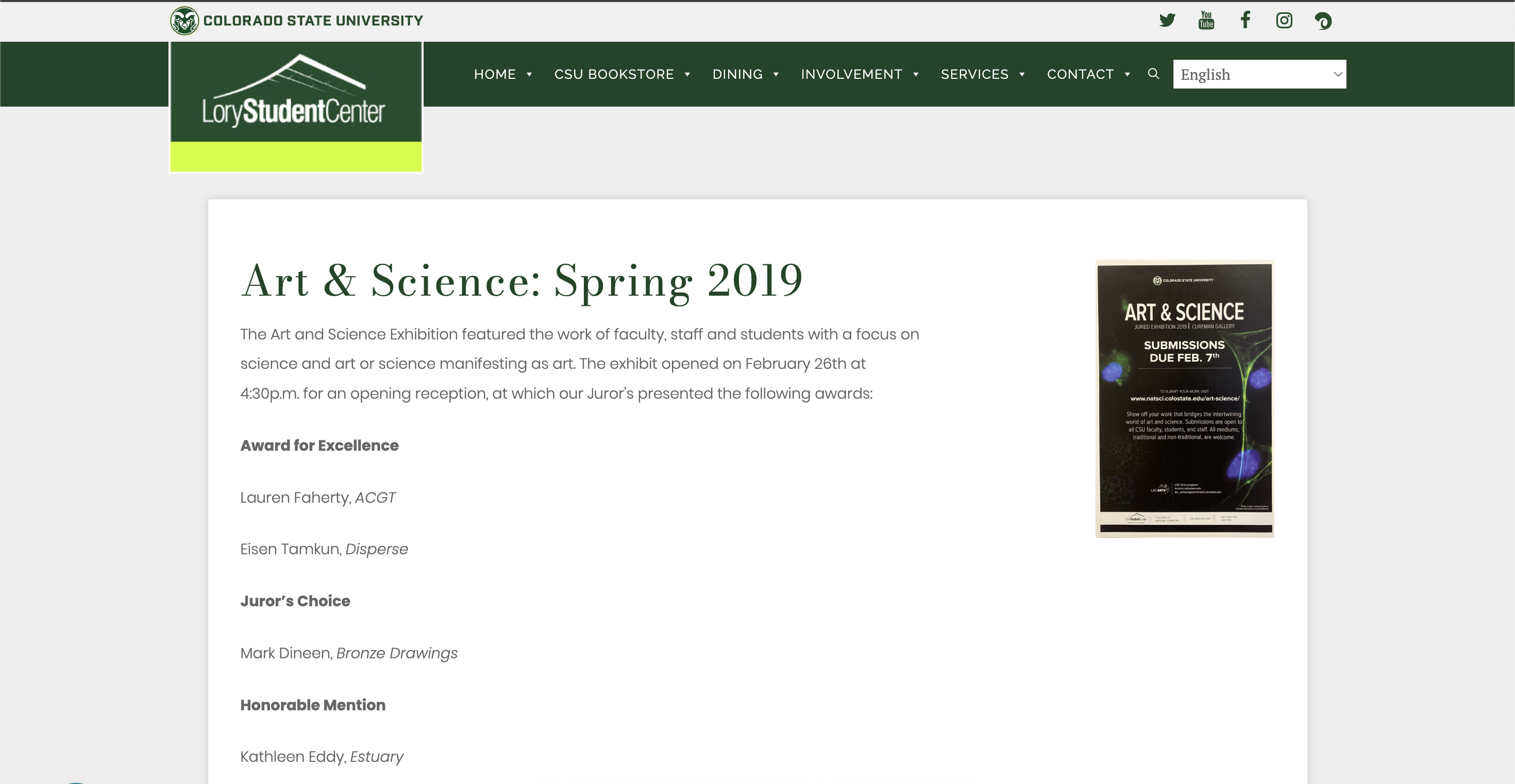 Art and Science Spring 2019 — Curfman Gallery