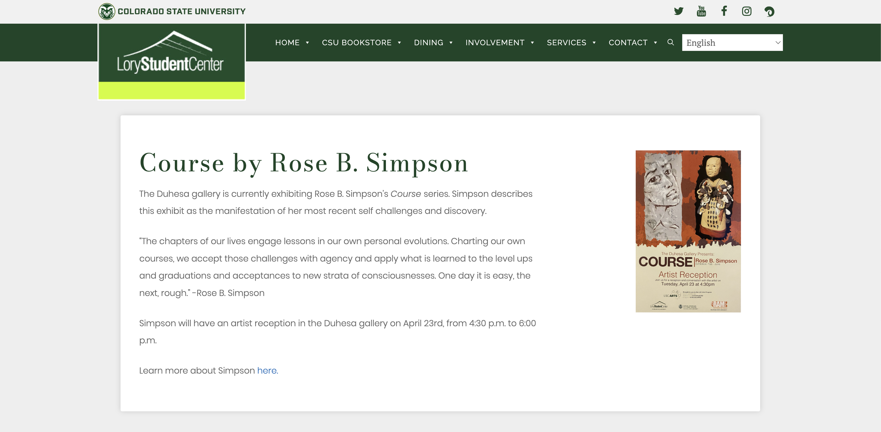 Course by Rose B. Simpson — Duhesa Gallery