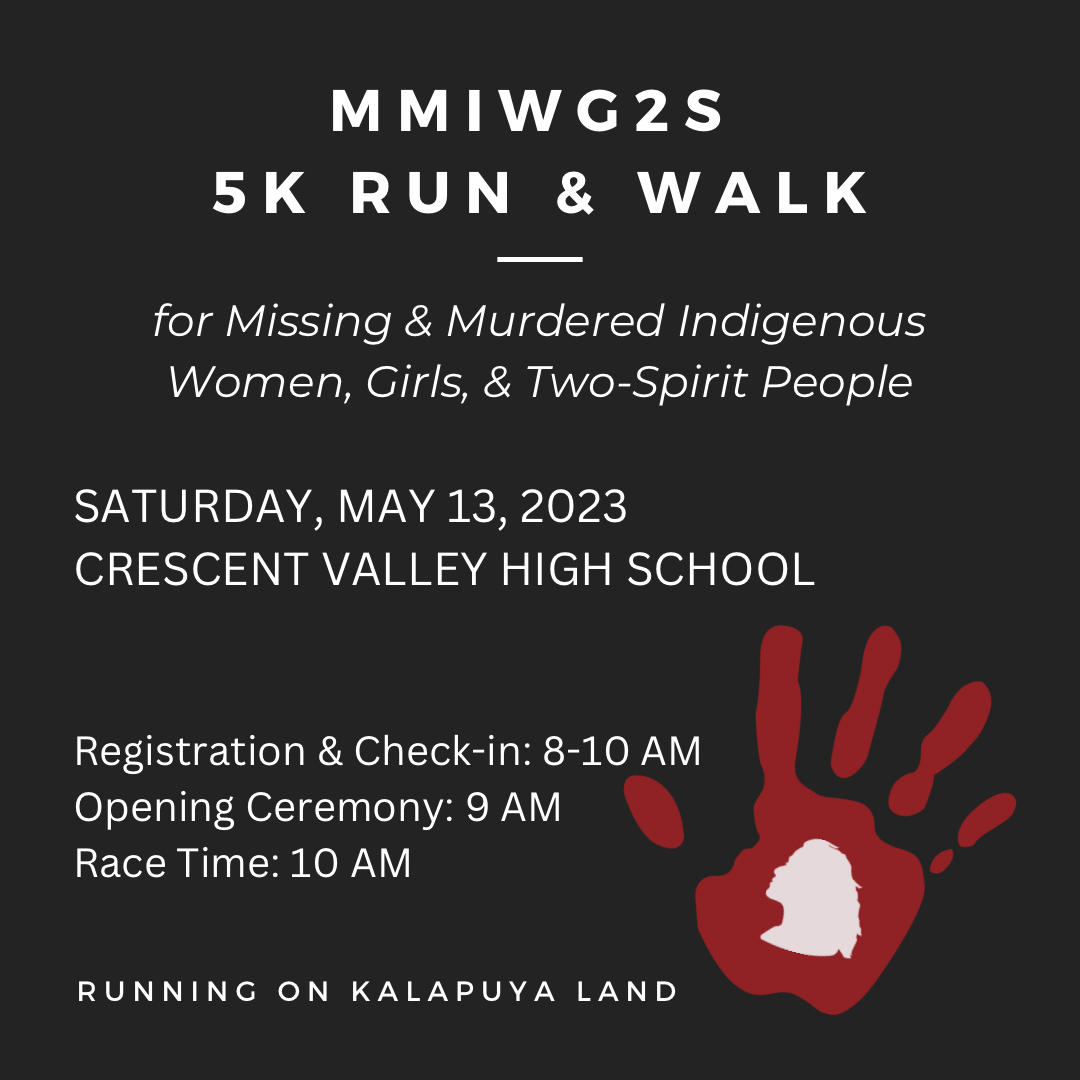 MMIWG2S 5K Run & Walk event flyer