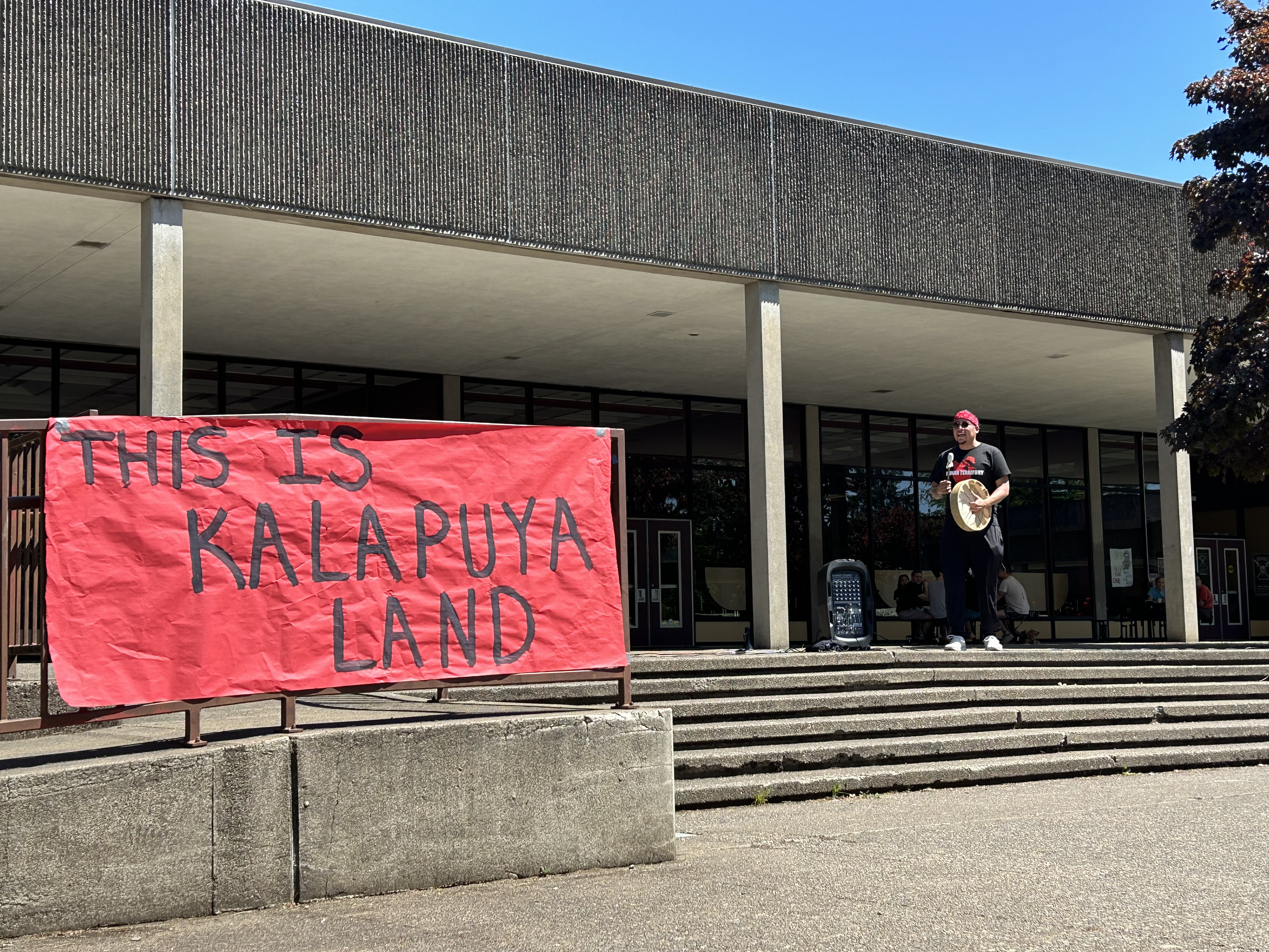 This is Kalapuya Land banner at MMIWG2S 5K