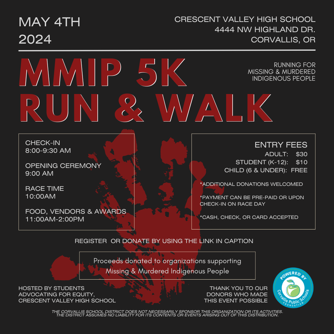 MMIP 5K Run & Walk 2024 event flyer