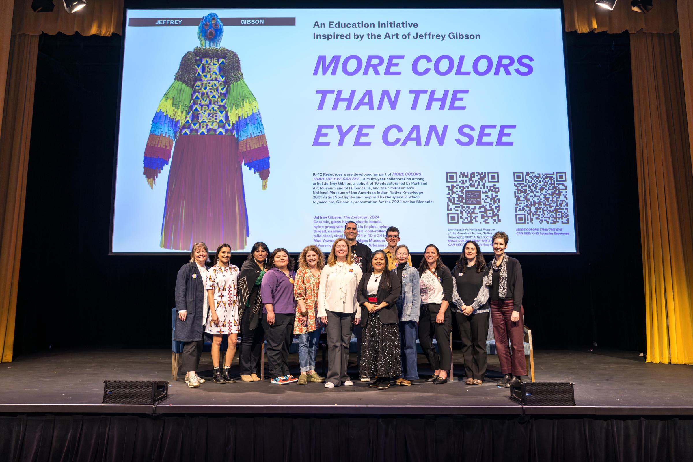 MORE COLORS THAN THE EYE CAN SEE symposium — group on stage at Portland Art Museum